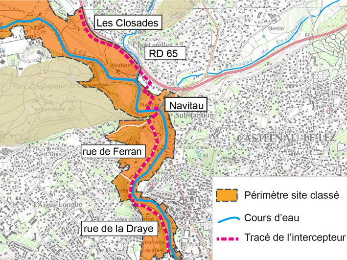 Impact paysager des travaux site classé « Berges du Lez »